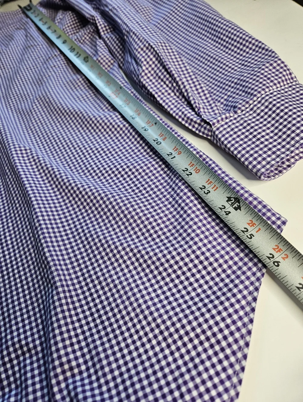 Polo Ralph Lauren Regent Classic Fit purple gingham button up long sleeve shirt